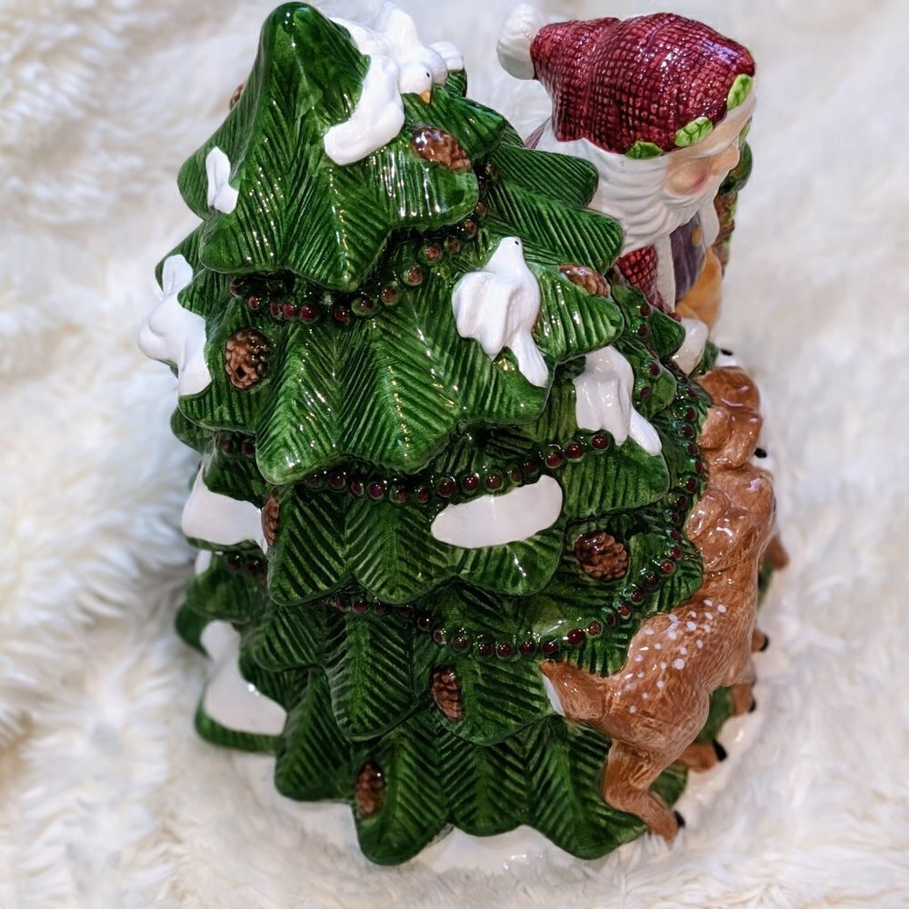 'Winter Enchantment' Santa Christmas Cookie Jar Circa 1999 - Picture 2 of 12